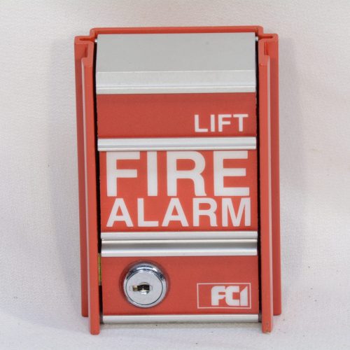 front view of an antique fire alarm