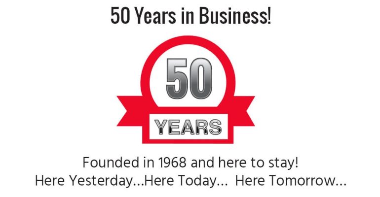50 Years in Business!